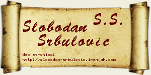 Slobodan Srbulović vizit kartica